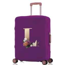 Luggage Protective Cover  Elastic for 18-32 Suitcase Trolley Baggage Travel Bag  Dust Covers Suitcase Case  Gold Lettern Pattern