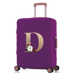 Luggage Protective Cover  Elastic for 18-32 Suitcase Trolley Baggage Travel Bag  Dust Covers Suitcase Case  Gold Lettern Pattern