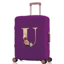 Luggage Protective Cover  Elastic for 18-32 Suitcase Trolley Baggage Travel Bag  Dust Covers Suitcase Case  Gold Lettern Pattern