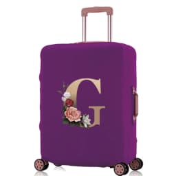 Luggage Protective Cover  Elastic for 18-32 Suitcase Trolley Baggage Travel Bag  Dust Covers Suitcase Case  Gold Lettern Pattern