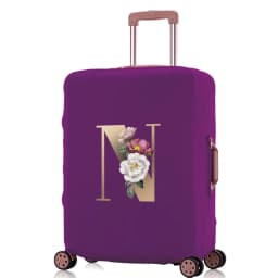 Luggage Protective Cover  Elastic for 18-32 Suitcase Trolley Baggage Travel Bag  Dust Covers Suitcase Case  Gold Lettern Pattern