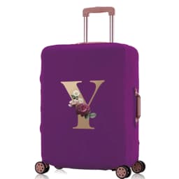 Luggage Protective Cover  Elastic for 18-32 Suitcase Trolley Baggage Travel Bag  Dust Covers Suitcase Case  Gold Lettern Pattern