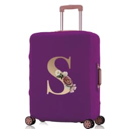 Luggage Protective Cover  Elastic for 18-32 Suitcase Trolley Baggage Travel Bag  Dust Covers Suitcase Case  Gold Lettern Pattern