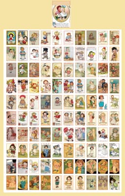 100pcs/lot Memo Pads Material Paper Vintage Rabbit Girls Baby Paper Junk Journal Scrapbooking Cards Background Decoration Paper