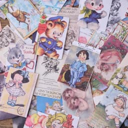 100pcs/lot Memo Pads Material Paper Vintage Rabbit Girls Baby Paper Junk Journal Scrapbooking Cards Background Decoration Paper
