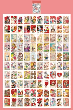 100pcs/lot Memo Pads Material Paper Vintage Rabbit Girls Baby Paper Junk Journal Scrapbooking Cards Background Decoration Paper