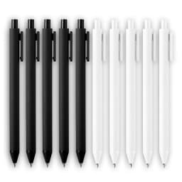 Kaco 10pcs Pens/Refills KACOGREEN Roller Signing PEN Gel Ink Smooth Writing Durable Signing Black Ink For Office School