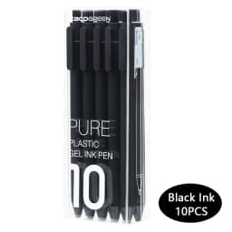 Kaco 10pcs Pens/Refills KACOGREEN Roller Signing PEN Gel Ink Smooth Writing Durable Signing Black Ink For Office School