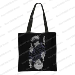 Japanese Anime Jujutsu Kaisen Tote Bags Gojo Satoru Tops Yuji Itadori Girls Shoulder Bag Women Handbag Beach Party Shopping Bag