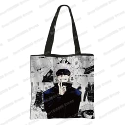 Japanese Anime Jujutsu Kaisen Tote Bags Gojo Satoru Tops Yuji Itadori Girls Shoulder Bag Women Handbag Beach Party Shopping Bag