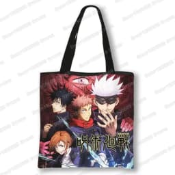 Japanese Anime Jujutsu Kaisen Tote Bags Gojo Satoru Tops Yuji Itadori Girls Shoulder Bag Women Handbag Beach Party Shopping Bag