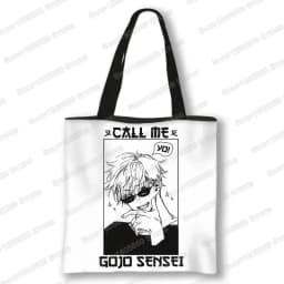 Japanese Anime Jujutsu Kaisen Tote Bags Gojo Satoru Tops Yuji Itadori Girls Shoulder Bag Women Handbag Beach Party Shopping Bag