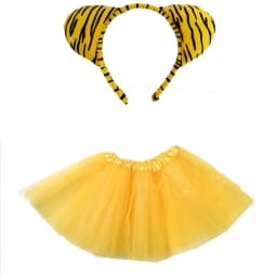 Boy Children Girl Animal Tiger Props Birthday Party Headband Tail Tie Skirt Headwear Halloween Costume Cosplay