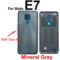 Back Battery Door Housing For Motorola Moto E4 Plus E6 Play E6 Plus E6S 2020 E7 Plus E7 Power Rear Battery Housing Case Cover