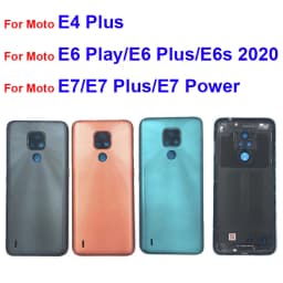 Back Battery Door Housing For Motorola Moto E4 Plus E6 Play E6 Plus E6S 2020 E7 Plus E7 Power Rear Battery Housing Case Cover