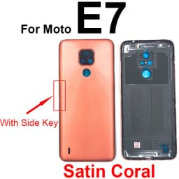 Back Battery Door Housing For Motorola Moto E4 Plus E6 Play E6 Plus E6S 2020 E7 Plus E7 Power Rear Battery Housing Case Cover