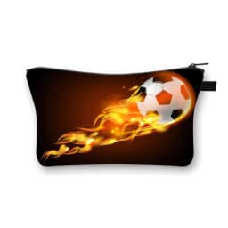 Fashion Football Hot Blooded Toiletry kits Girls Makeup Bag Portable Travel Cosmetic Bags For Young Boys And Girls Organizer