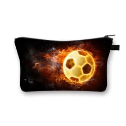 Fashion Football Hot Blooded Toiletry kits Girls Makeup Bag Portable Travel Cosmetic Bags For Young Boys And Girls Organizer
