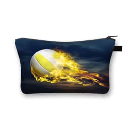 Fashion Football Hot Blooded Toiletry kits Girls Makeup Bag Portable Travel Cosmetic Bags For Young Boys And Girls Organizer