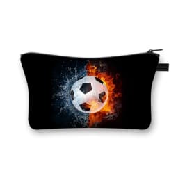 Fashion Football Hot Blooded Toiletry kits Girls Makeup Bag Portable Travel Cosmetic Bags For Young Boys And Girls Organizer