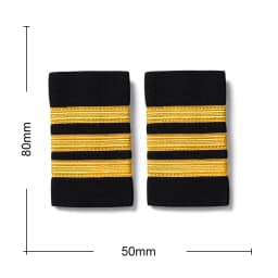 1 Pair Clothing Decor Epaulettes Professional Pilots Uniform Epaulets 4 Bars Shirts Craft Garment DIY Accessory Shoulder Badges