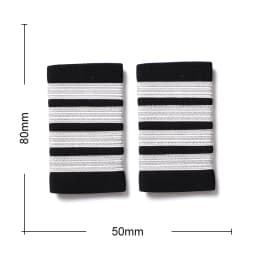 1 Pair Clothing Decor Epaulettes Professional Pilots Uniform Epaulets 4 Bars Shirts Craft Garment DIY Accessory Shoulder Badges