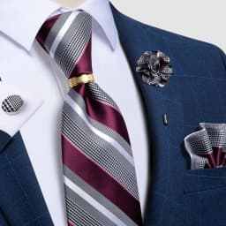Teal Green Orange Plaid Ties For Men 8cm Width Business Wedding Party Men's Neck Tie Handkerchief Cufflinks Tie Ring Brooch