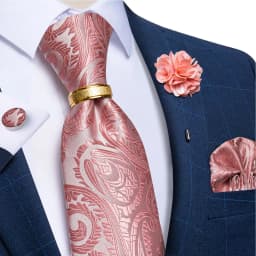 Teal Green Orange Plaid Ties For Men 8cm Width Business Wedding Party Men's Neck Tie Handkerchief Cufflinks Tie Ring Brooch