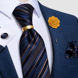 Teal Green Orange Plaid Ties For Men 8cm Width Business Wedding Party Men's Neck Tie Handkerchief Cufflinks Tie Ring Brooch
