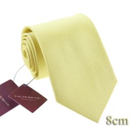 Fashion Neckties Classic Men's Plain Color Wedding Ties Gifts Light Yellow Jacquard Woven 100% Waterproof Solid Neck Tie For Men