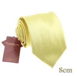 Fashion Neckties Classic Men's Plain Color Wedding Ties Gifts Light Yellow Jacquard Woven 100% Waterproof Solid Neck Tie For Men