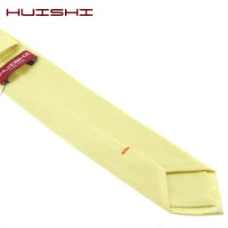 Fashion Neckties Classic Men's Plain Color Wedding Ties Gifts Light Yellow Jacquard Woven 100% Waterproof Solid Neck Tie For Men
