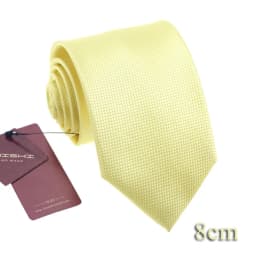 Fashion Neckties Classic Men's Plain Color Wedding Ties Gifts Light Yellow Jacquard Woven 100% Waterproof Solid Neck Tie For Men