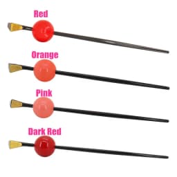 4 colors Japanese Geisha Oiran Red Pink Headwear Hairpin Kanzashi kimono Ball Hair Stick Accessory