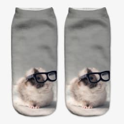 New Fashion 3D Printed Mouse Totoro Socks Funny Kawaii Women Cute Animal Fitness Hamster Sokken Dropship