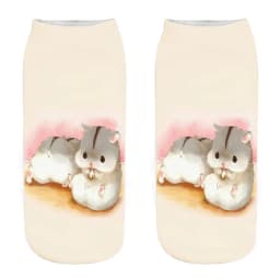 New Fashion 3D Printed Mouse Totoro Socks Funny Kawaii Women Cute Animal Fitness Hamster Sokken Dropship