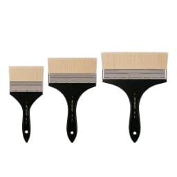 Artsecret Multi-Purpose Brush No.3530 Chungking Bristle Hair Acrylic Black Handle Brass Ferrule Paint Art Supplies Artist Tool