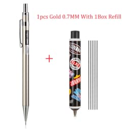 High Quality Deli Mechanical Pencil Full Metal 0.5MM/0.7MM For Professional Painting And Writing School Supplies Stationery Pens