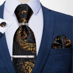 New Fashion Men's Ties Silver Floral 8cm Neck Tie Business Wedding Party Gravata Ting Ring Clip Cravat Gift For Men DiBanGu