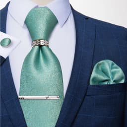 New Fashion Men's Ties Silver Floral 8cm Neck Tie Business Wedding Party Gravata Ting Ring Clip Cravat Gift For Men DiBanGu