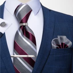 New Fashion Men's Ties Silver Floral 8cm Neck Tie Business Wedding Party Gravata Ting Ring Clip Cravat Gift For Men DiBanGu