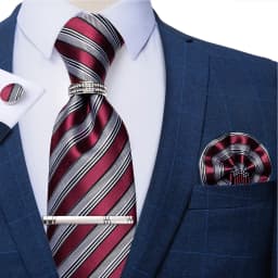 New Fashion Men's Ties Silver Floral 8cm Neck Tie Business Wedding Party Gravata Ting Ring Clip Cravat Gift For Men DiBanGu