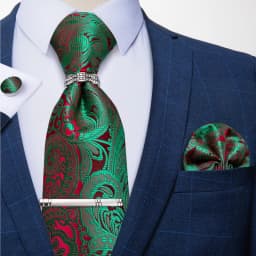 New Fashion Men's Ties Silver Floral 8cm Neck Tie Business Wedding Party Gravata Ting Ring Clip Cravat Gift For Men DiBanGu