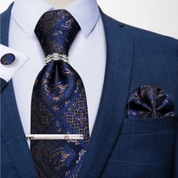 New Fashion Men's Ties Silver Floral 8cm Neck Tie Business Wedding Party Gravata Ting Ring Clip Cravat Gift For Men DiBanGu