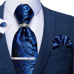 New Fashion Men's Ties Silver Floral 8cm Neck Tie Business Wedding Party Gravata Ting Ring Clip Cravat Gift For Men DiBanGu