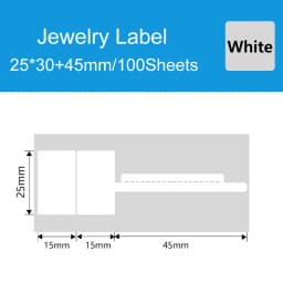 DETONGER Thermal Jelwery Label Paper 5 Rolls Waterproof Oilproof Scratchproof  Price Tag Free App Template Sticker Paper