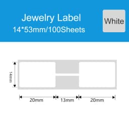 DETONGER Thermal Jelwery Label Paper 5 Rolls Waterproof Oilproof Scratchproof  Price Tag Free App Template Sticker Paper