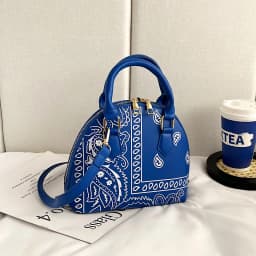 Retro PU Leather Women's Shell Bag Summer Cashew Flower Ladies Shoulder Crossbody Bag Female Set Small Top Handle Bags Handbags