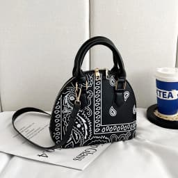 Retro PU Leather Women's Shell Bag Summer Cashew Flower Ladies Shoulder Crossbody Bag Female Set Small Top Handle Bags Handbags