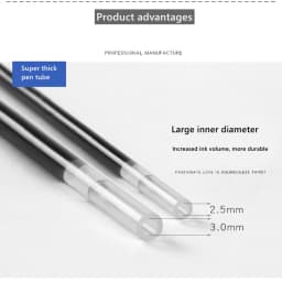 100Pcs/set High Temperature Disappearing Fabric PU Leather Marker Pen BIG Refills for Quilting Sewing and Dressmaking Heat Erase